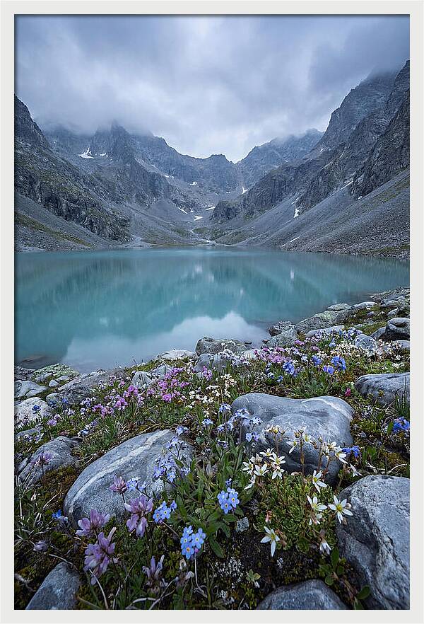 Mountain Cirque With Glacial Lake