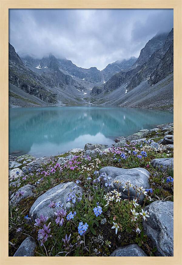 Mountain Cirque With Glacial Lake
