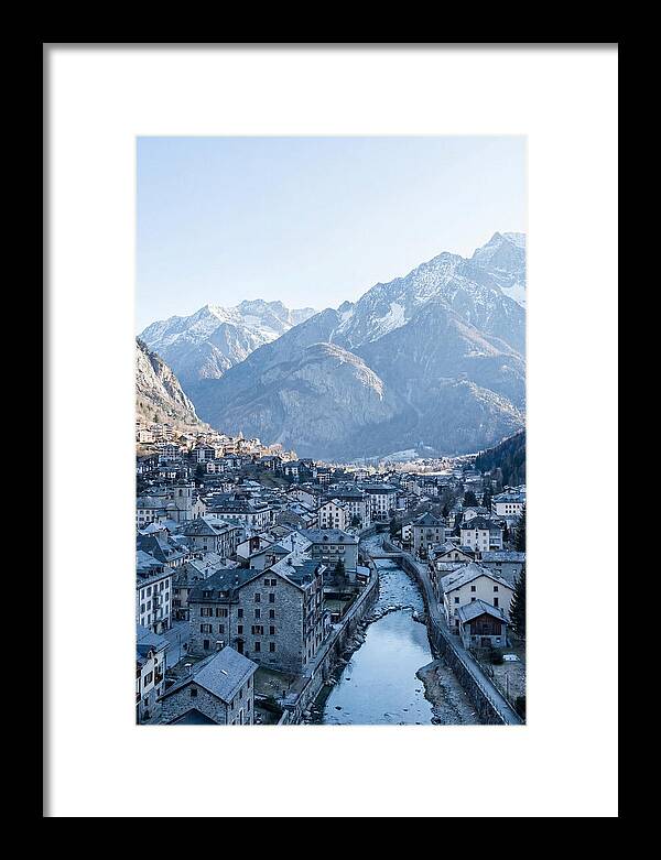 Mountain City Nestled In Valley