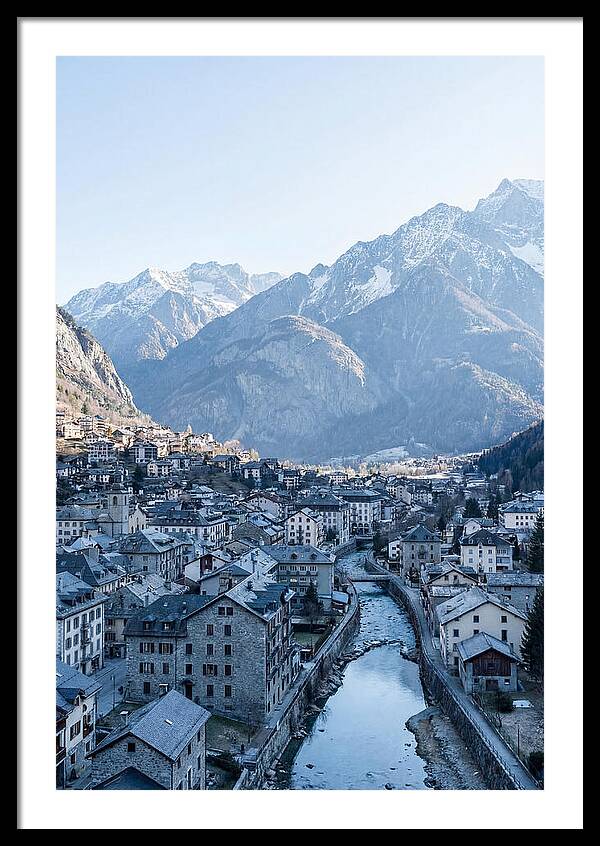 Mountain City Nestled In Valley