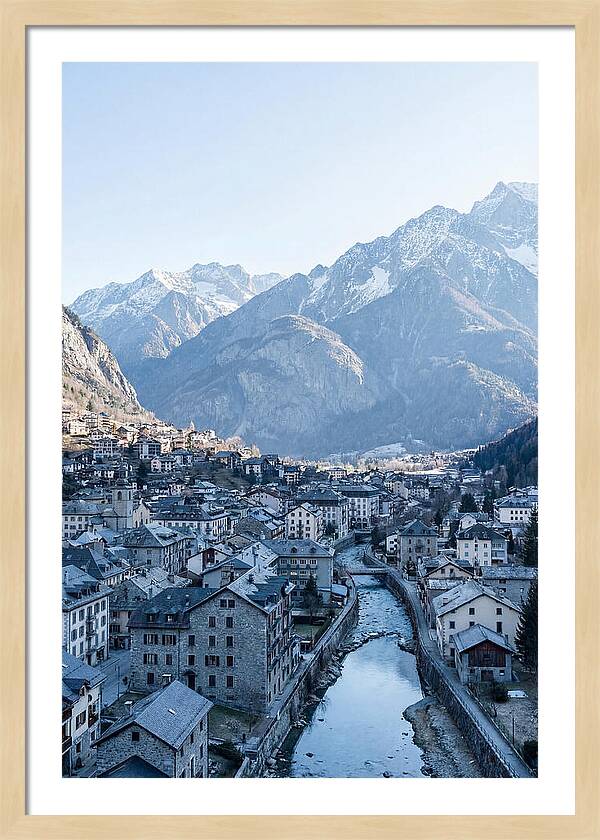 Mountain City Nestled In Valley