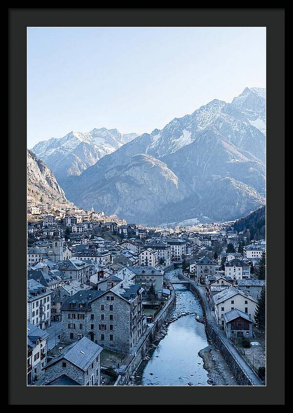 Mountain City Nestled In Valley