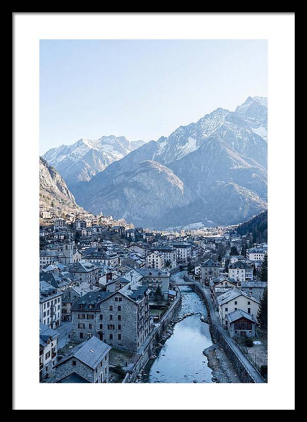 Mountain City Nestled In Valley
