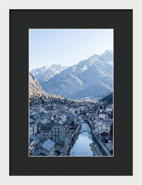 Mountain City Nestled In Valley