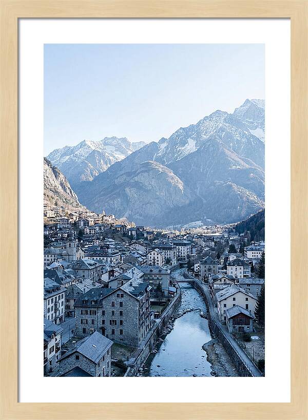 Mountain City Nestled In Valley