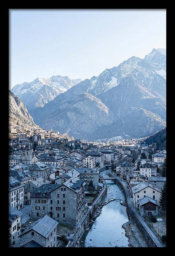 Mountain City Nestled In Valley
