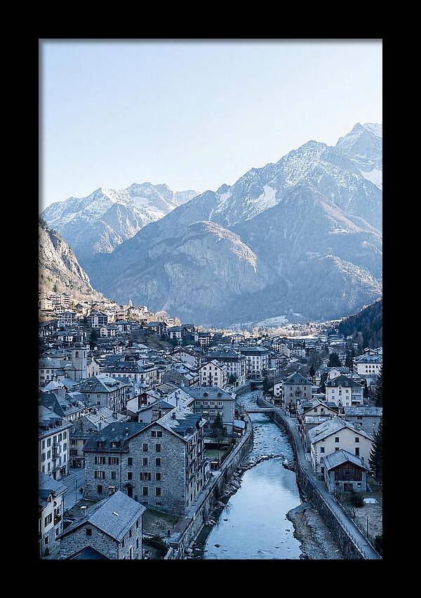 Mountain City Nestled In Valley