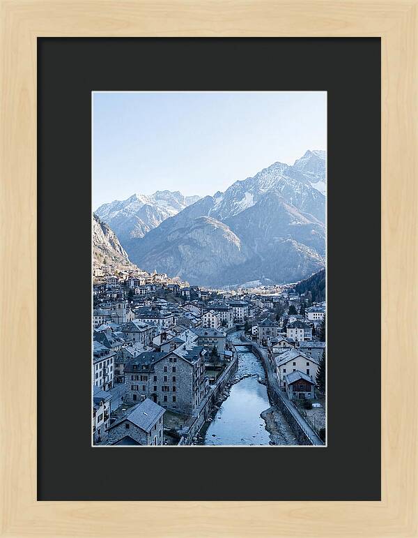 Mountain City Nestled In Valley