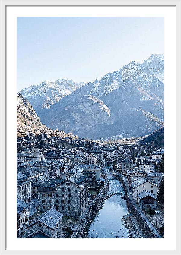Mountain City Nestled In Valley