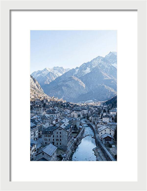 Mountain City Nestled In Valley