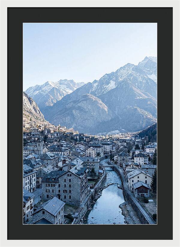 Mountain City Nestled In Valley