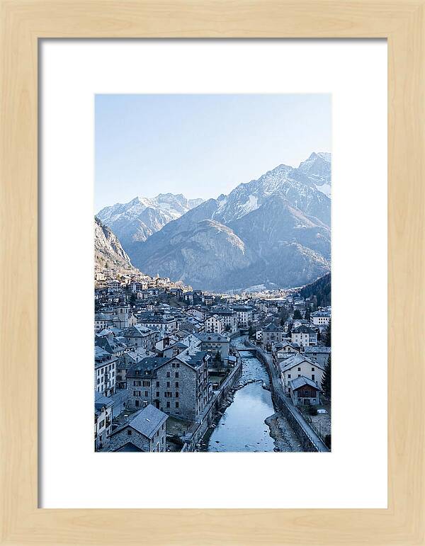 Mountain City Nestled In Valley