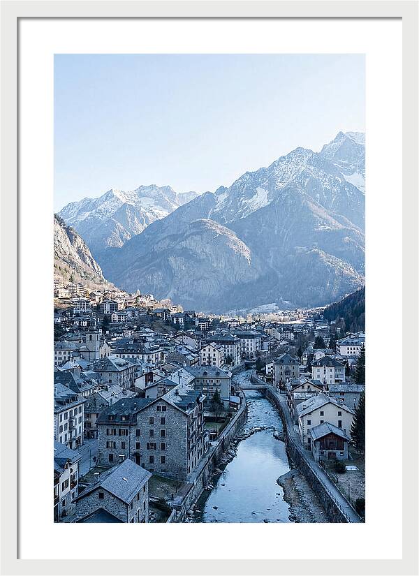 Mountain City Nestled In Valley