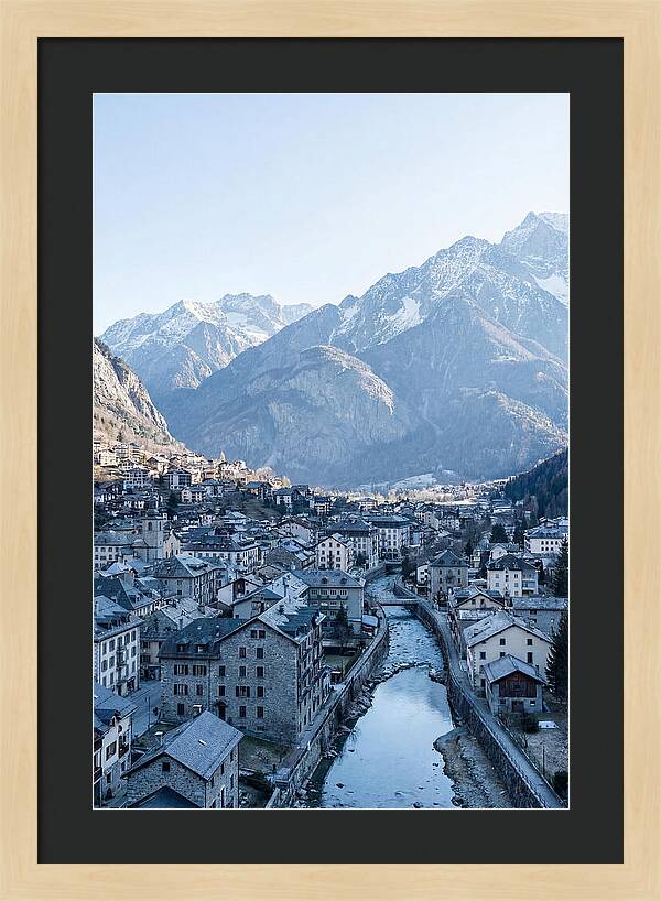 Mountain City Nestled In Valley