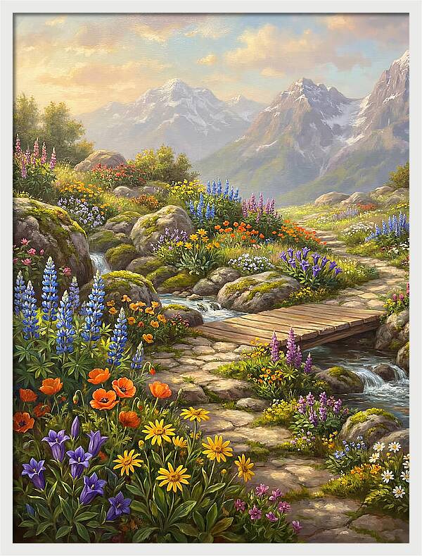 Mountain Floral Tranquility
