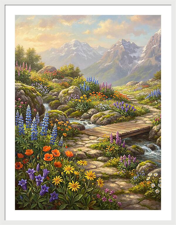 Mountain Floral Tranquility