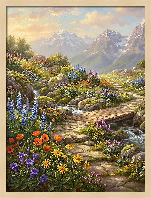 Mountain Floral Tranquility