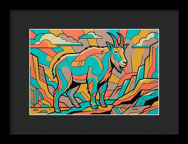 Mountain Goat In Vibrant Colors