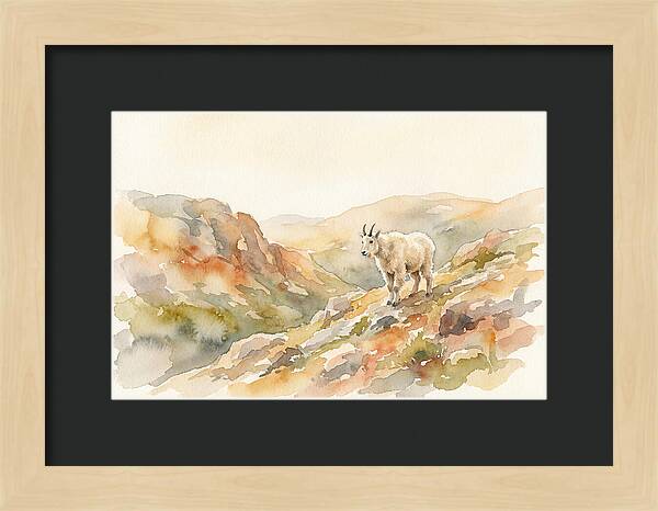 Mountain Goat Kid On Rocky Slope