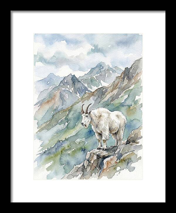 Mountain Goat On A Rocky Outcrop