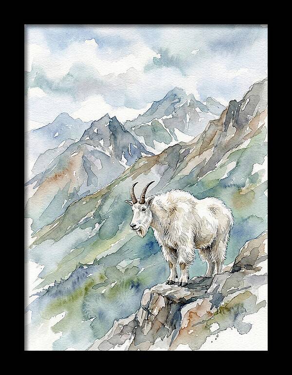 Mountain Goat On A Rocky Outcrop