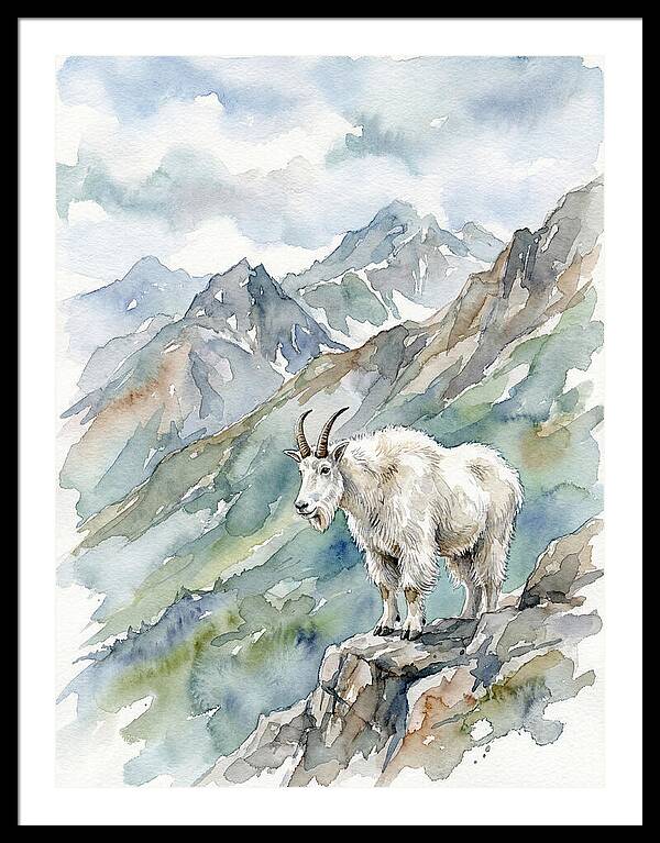 Mountain Goat On A Rocky Outcrop