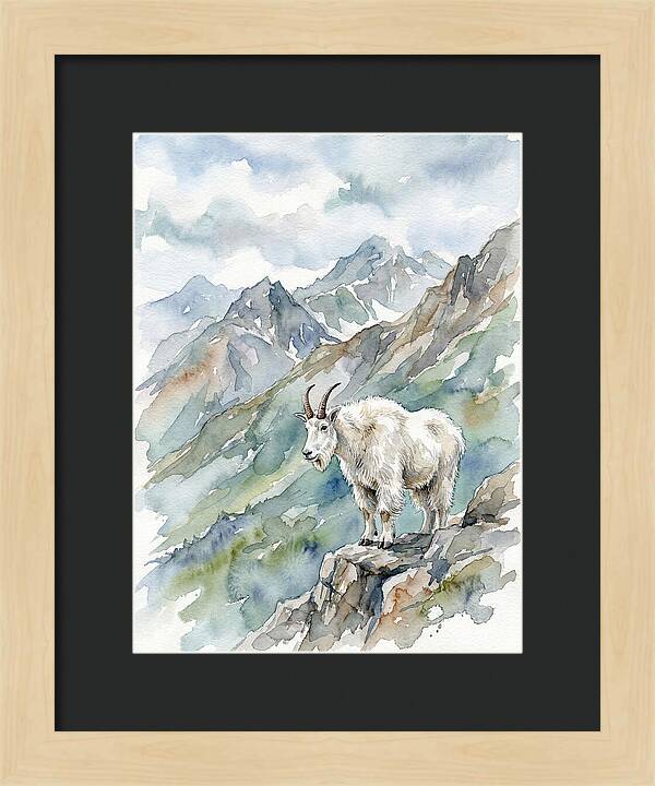 Mountain Goat On A Rocky Outcrop