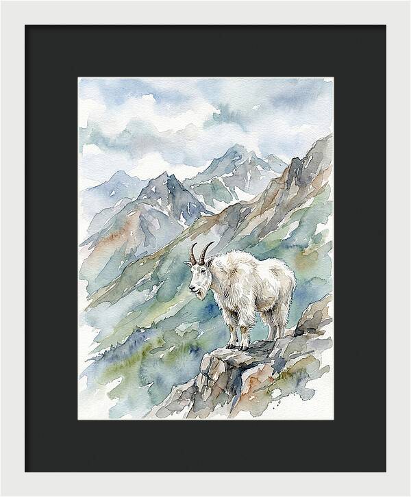 Mountain Goat On A Rocky Outcrop