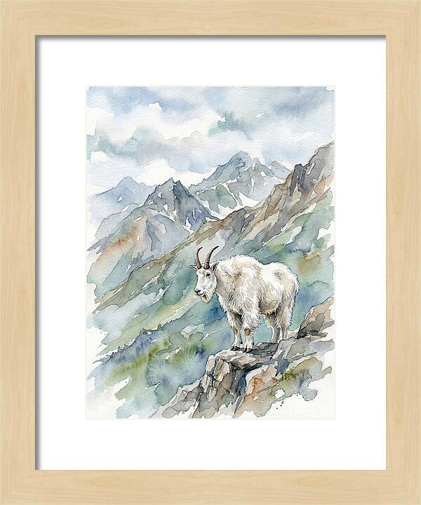 Mountain Goat On A Rocky Outcrop