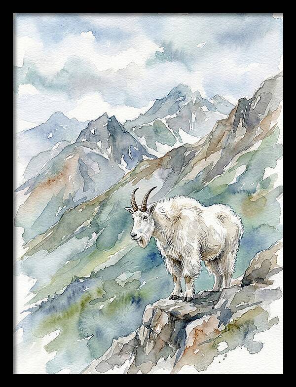 Mountain Goat On A Rocky Outcrop
