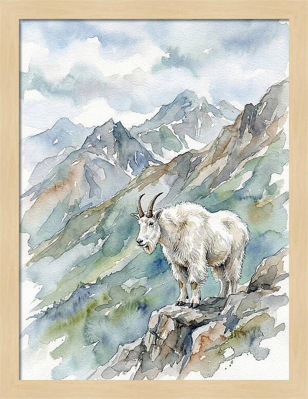 Mountain Goat On A Rocky Outcrop