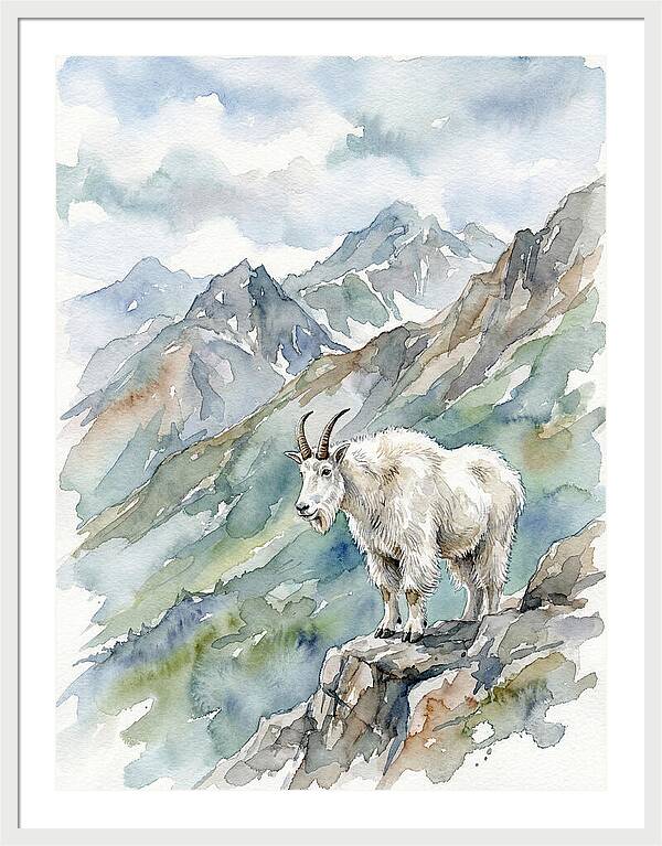 Mountain Goat On A Rocky Outcrop