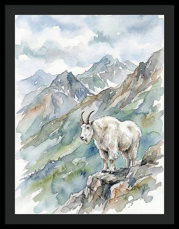 Mountain Goat On A Rocky Outcrop