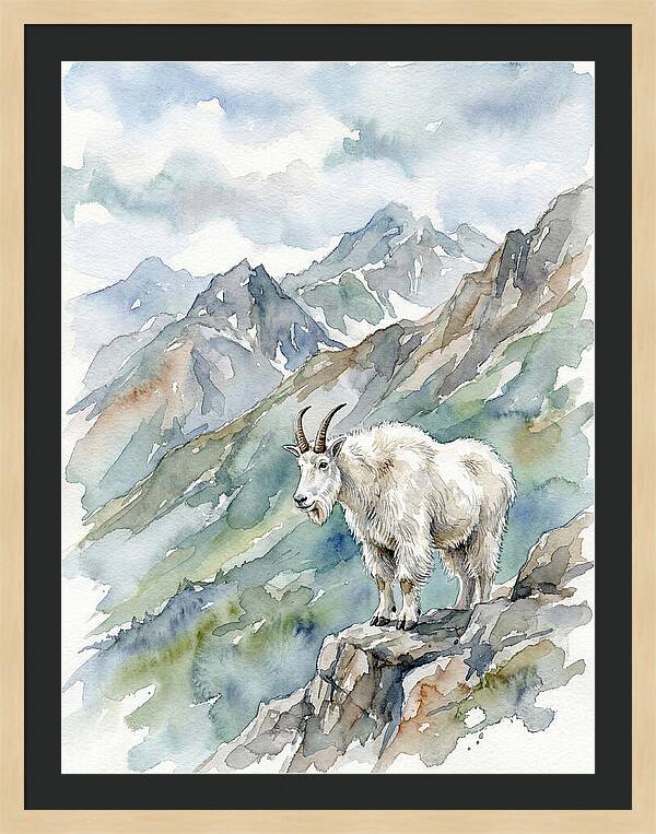 Mountain Goat On A Rocky Outcrop