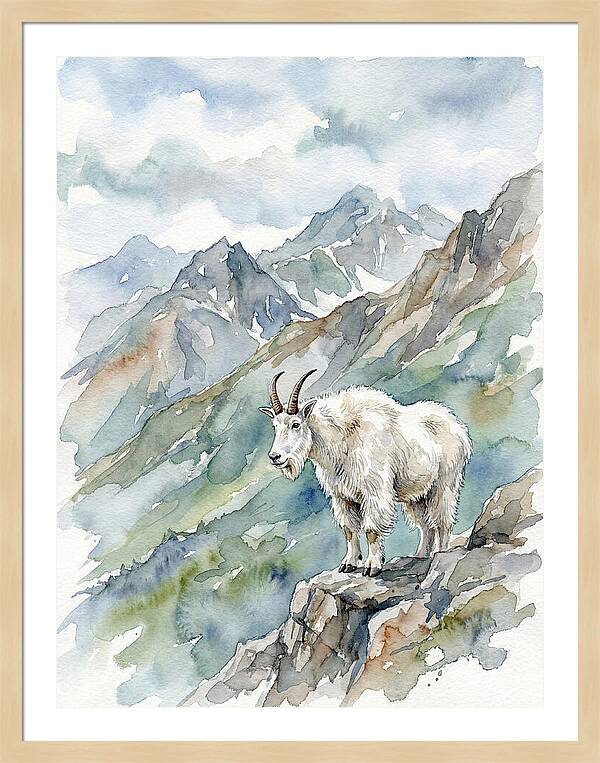 Mountain Goat On A Rocky Outcrop