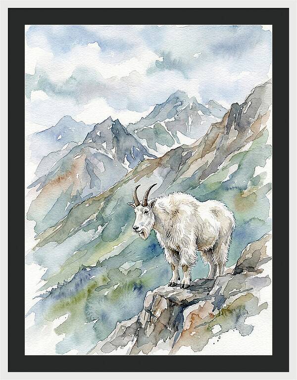 Mountain Goat On A Rocky Outcrop