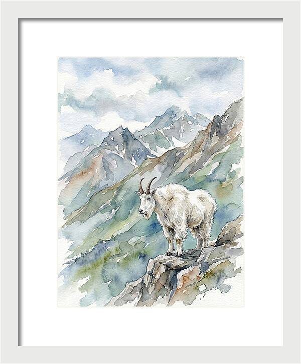 Mountain Goat On A Rocky Outcrop