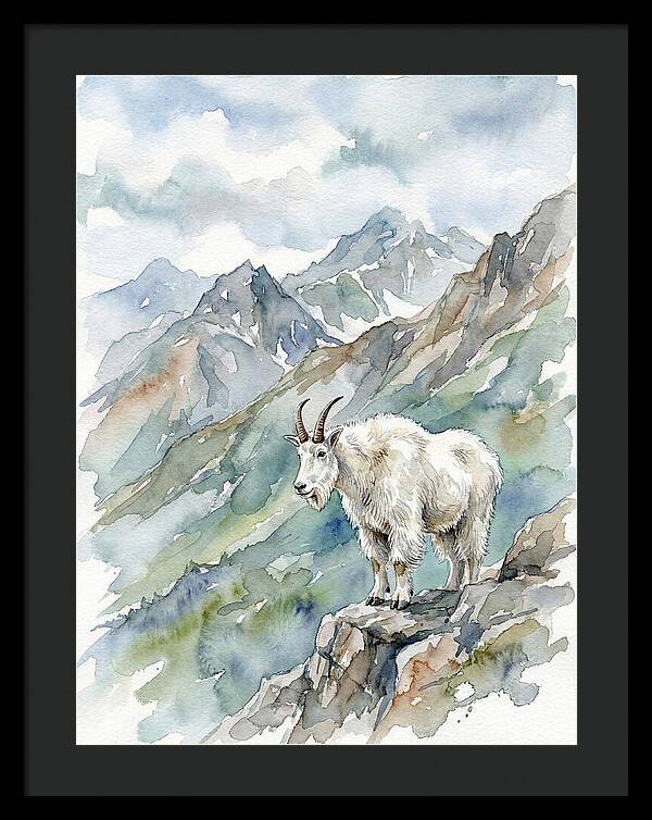 Mountain Goat On A Rocky Outcrop