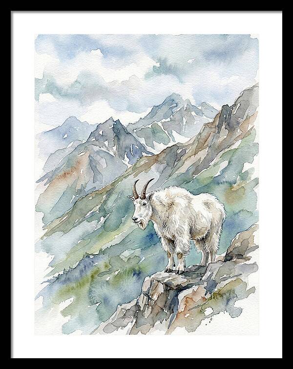 Mountain Goat On A Rocky Outcrop