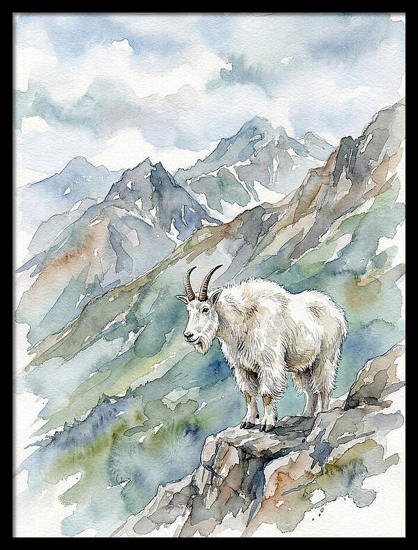 Mountain Goat On A Rocky Outcrop