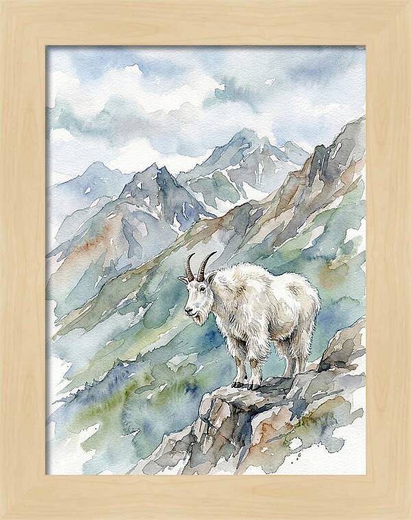 Mountain Goat On A Rocky Outcrop
