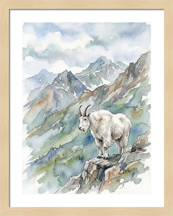 Mountain Goat On A Rocky Outcrop