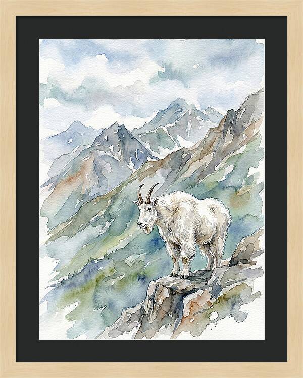 Mountain Goat On A Rocky Outcrop