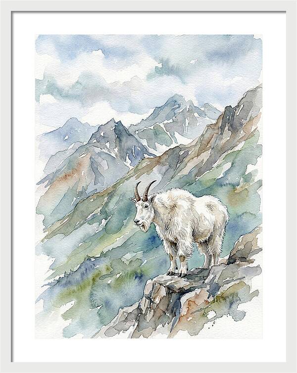 Mountain Goat On A Rocky Outcrop