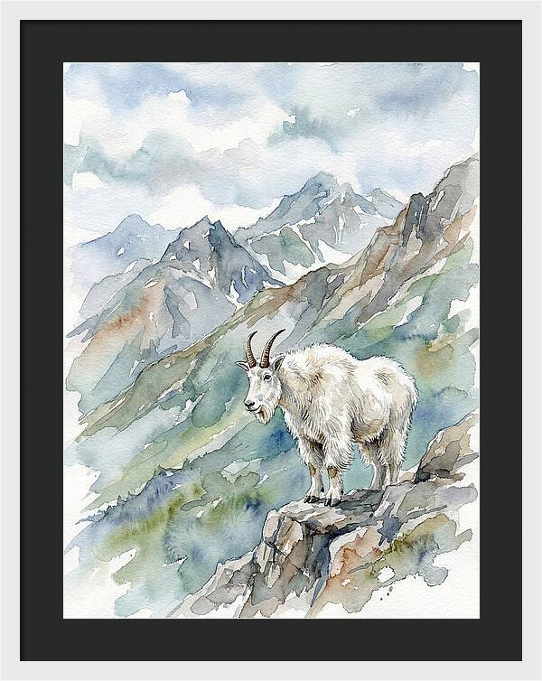 Mountain Goat On A Rocky Outcrop