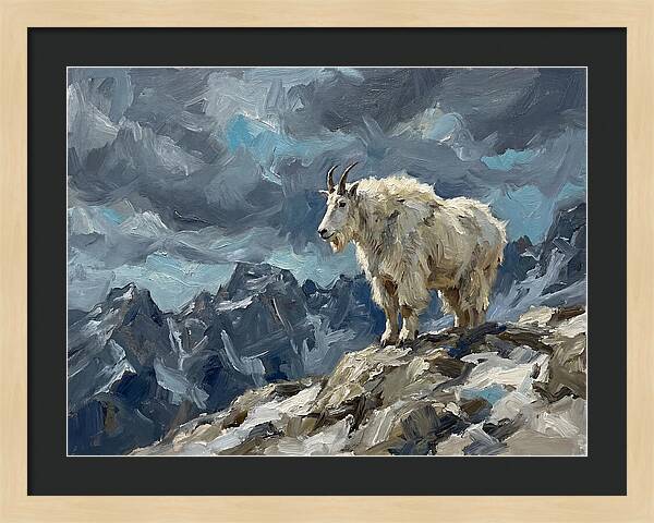 Mountain Goat On A Rocky Summit