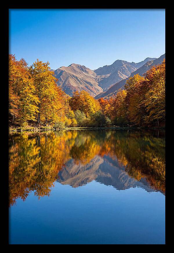 Mountain Lake Reflecting Autumn Colors