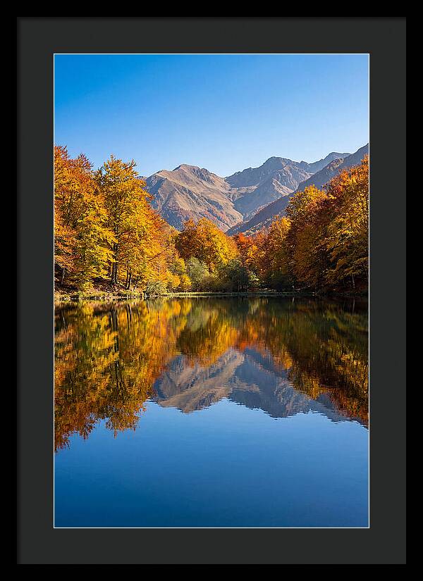 Mountain Lake Reflecting Autumn Colors
