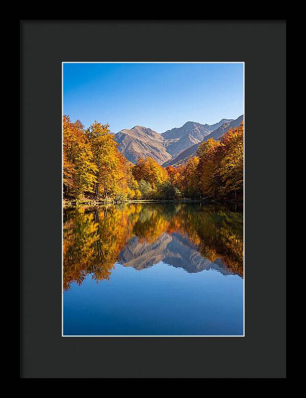 Mountain Lake Reflecting Autumn Colors