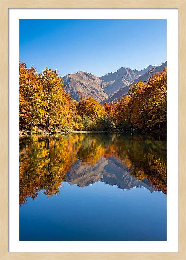 Mountain Lake Reflecting Autumn Colors
